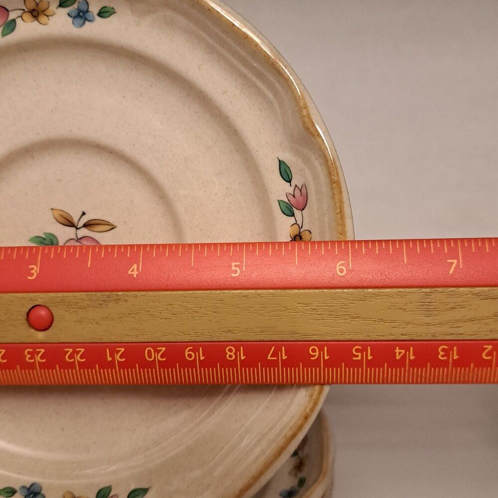 Vintage International Stoneware Heartland Set Of 3 Saucers - Japan - Picture 3 of 5